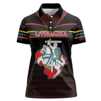 Personalized Lithuania Women Polo Shirt Knight In Armor With Map - Wonder Print Shop