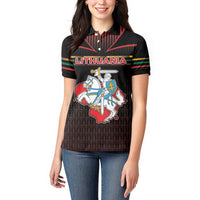 Personalized Lithuania Women Polo Shirt Knight In Armor With Map - Wonder Print Shop
