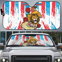 Luxembourg Auto Sun Shade Red Lion With Coat Of Arms - Wonder Print Shop