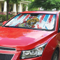 Luxembourg Auto Sun Shade Red Lion With Coat Of Arms - Wonder Print Shop