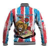 Personalized Luxembourg Baseball Jacket Red Lion With Coat Of Arms - Wonder Print Shop