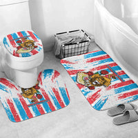 Luxembourg Bathroom Set Red Lion With Coat Of Arms - Wonder Print Shop