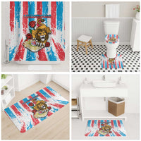 Luxembourg Bathroom Set Red Lion With Coat Of Arms - Wonder Print Shop