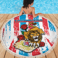Luxembourg Beach Blanket Red Lion With Coat Of Arms - Wonder Print Shop