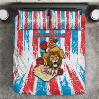 Luxembourg Bedding Set Red Lion With Coat Of Arms - Wonder Print Shop