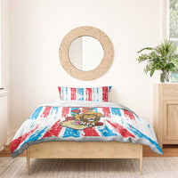 Luxembourg Bedding Set Red Lion With Coat Of Arms - Wonder Print Shop