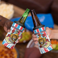 Personalized Luxembourg 4 in 1 Can Cooler Tumbler Red Lion With Coat Of Arms - Wonder Print Shop