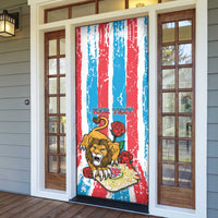 Luxembourg Door Cover Red Lion With Coat Of Arms - Wonder Print Shop