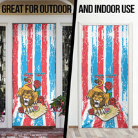 Luxembourg Door Cover Red Lion With Coat Of Arms - Wonder Print Shop