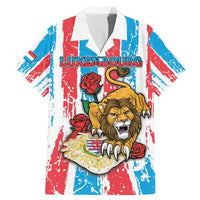 Personalized Luxembourg Family Matching Mermaid Dress and Hawaiian Shirt Red Lion With Coat Of Arms - Wonder Print Shop