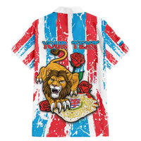 Personalized Luxembourg Family Matching Mermaid Dress and Hawaiian Shirt Red Lion With Coat Of Arms - Wonder Print Shop