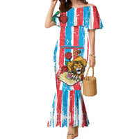 Personalized Luxembourg Family Matching Mermaid Dress and Hawaiian Shirt Red Lion With Coat Of Arms - Wonder Print Shop