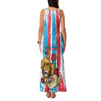 Personalized Luxembourg Family Matching Tank Maxi Dress and Hawaiian Shirt Red Lion With Coat Of Arms - Wonder Print Shop