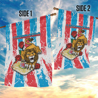 Luxembourg Garden Flag Red Lion With Coat Of Arms - Wonder Print Shop