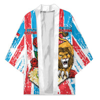 Personalized Luxembourg Kimono Red Lion With Coat Of Arms - Wonder Print Shop