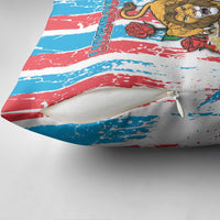 Luxembourg Pillow Cover Red Lion With Coat Of Arms - Wonder Print Shop