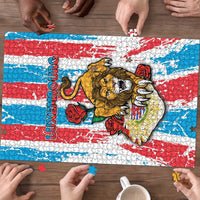 Luxembourg Puzzle Red Lion With Coat Of Arms - Wonder Print Shop