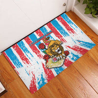 Luxembourg Rubber Doormat Red Lion With Coat Of Arms - Wonder Print Shop