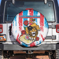 Luxembourg Spare Tire Cover Red Lion With Coat Of Arms - Wonder Print Shop