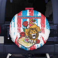 Luxembourg Spare Tire Cover Red Lion With Coat Of Arms - Wonder Print Shop