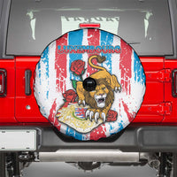 Luxembourg Spare Tire Cover Red Lion With Coat Of Arms - Wonder Print Shop