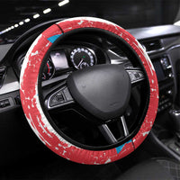 Luxembourg Steering Wheel Cover Red Lion With Coat Of Arms - Wonder Print Shop