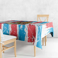 Luxembourg Tablecloth Red Lion With Coat Of Arms - Wonder Print Shop