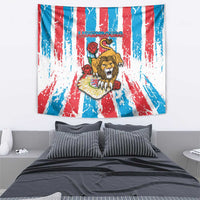 Luxembourg Tapestry Red Lion With Coat Of Arms - Wonder Print Shop