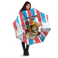 Luxembourg Umbrella Red Lion With Coat Of Arms - Wonder Print Shop