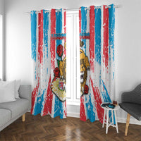 Luxembourg Window Curtain Red Lion With Coat Of Arms - Wonder Print Shop