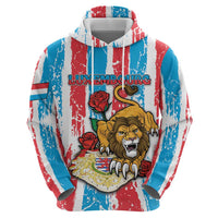 Personalized Luxembourg Zip Hoodie Red Lion With Coat Of Arms - Wonder Print Shop