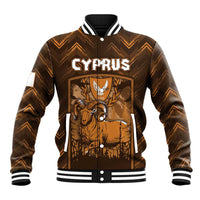 Personalized Cyprus Baseball Jacket The Cypriot Mouflon With Coat Of Arms - Wonder Print Shop