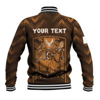 Personalized Cyprus Baseball Jacket The Cypriot Mouflon With Coat Of Arms - Wonder Print Shop