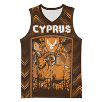 Personalized Cyprus Basketball Jersey The Cypriot Mouflon With Coat Of Arms - Wonder Print Shop