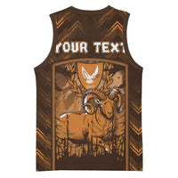 Personalized Cyprus Basketball Jersey The Cypriot Mouflon With Coat Of Arms - Wonder Print Shop