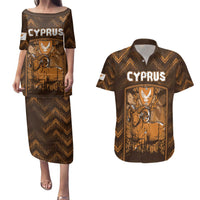 Personalized Cyprus Couples Matching Puletasi and Hawaiian Shirt The Cypriot Mouflon With Coat Of Arms - Wonder Print Shop