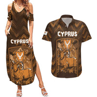 Personalized Cyprus Couples Matching Summer Maxi Dress and Hawaiian Shirt The Cypriot Mouflon With Coat Of Arms - Wonder Print Shop