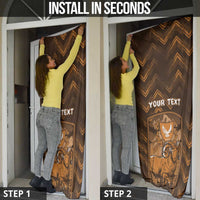 Cyprus Door Cover The Cypriot Mouflon With Coat Of Arms - Wonder Print Shop