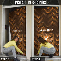 Cyprus Door Cover The Cypriot Mouflon With Coat Of Arms - Wonder Print Shop