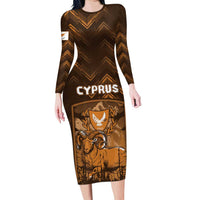Personalized Cyprus Family Matching Long Sleeve Bodycon Dress and Hawaiian Shirt The Cypriot Mouflon With Coat Of Arms - Wonder Print Shop