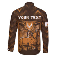Personalized Cyprus Family Matching Off The Shoulder Long Sleeve Dress and Hawaiian Shirt The Cypriot Mouflon With Coat Of Arms - Wonder Print Shop