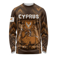 Personalized Cyprus Long Sleeve Shirt The Cypriot Mouflon With Coat Of Arms - Wonder Print Shop