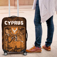 Cyprus Luggage Cover The Cypriot Mouflon With Coat Of Arms - Wonder Print Shop
