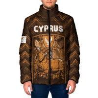 Personalized Cyprus Padded Jacket The Cypriot Mouflon With Coat Of Arms - Wonder Print Shop