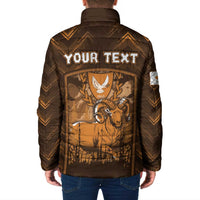 Personalized Cyprus Padded Jacket The Cypriot Mouflon With Coat Of Arms - Wonder Print Shop