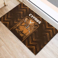 Cyprus Rubber Doormat The Cypriot Mouflon With Coat Of Arms - Wonder Print Shop