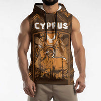 Personalized Cyprus Sleeveless Hoodie The Cypriot Mouflon With Coat Of Arms - Wonder Print Shop