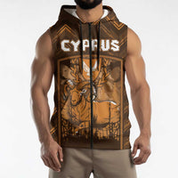 Personalized Cyprus Sleeveless Zip Hoodie The Cypriot Mouflon With Coat Of Arms - Wonder Print Shop