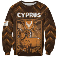 Personalized Cyprus Sweatshirt The Cypriot Mouflon With Coat Of Arms - Wonder Print Shop