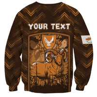Personalized Cyprus Sweatshirt The Cypriot Mouflon With Coat Of Arms - Wonder Print Shop